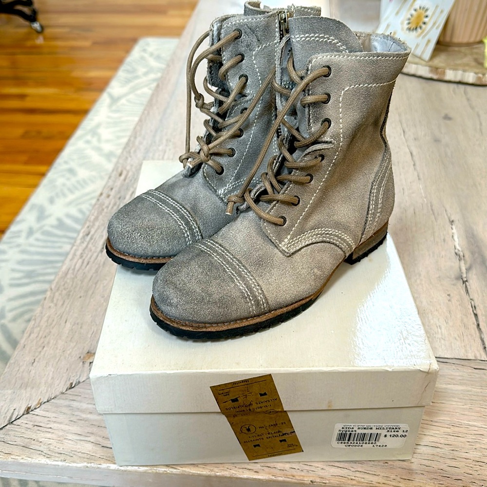 AllSaints Spitalfield Kids dis. suede Sygnet Millitary Boot US Size 12 /  EU 30